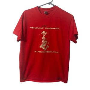 Gildan Shirt Men Medium Red Cotton‎ Lightweight Casual Astronaut Outer Space Tee